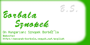 borbala sznopek business card